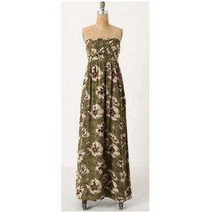 Esme & Esyllte/Anthropologie Olive Floral Maxi Dress